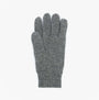 Barbour CARLTON Mens Wool Gloves Grey front view showcasing soft wool blend material and ribbed cuff.