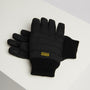 Barbour PEAK LEGACY GLOVES Mens Black front view showcasing baffle quilting and touchscreen compatible fingertips.