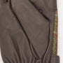 Barbour DEVERON TWEED GLOVE Mens Green Mix detail view showcasing leather and contrasting tweed material.