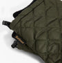 Barbour HARKER WATERPROOF Mens Gloves Forest detail view showing quilted design and branded label.