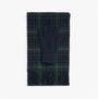 Barbour TARTAN SCARF & GLOVE Gift Set Mens Green Loch Tartan top view showing scarf and glove.