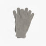 Barbour TARTAN SCARF AND GLOVE Mens Gift Set Grey Midnight gloves front view, soft grey gloves for men, cozy winter accessory.