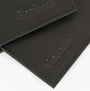 Barbour LEATHER/TARTAN WALLET & CARD HOLDER Gift Set Mens Wallet/Purse Black/Classic Tartan close-up detail view showing leather texture.