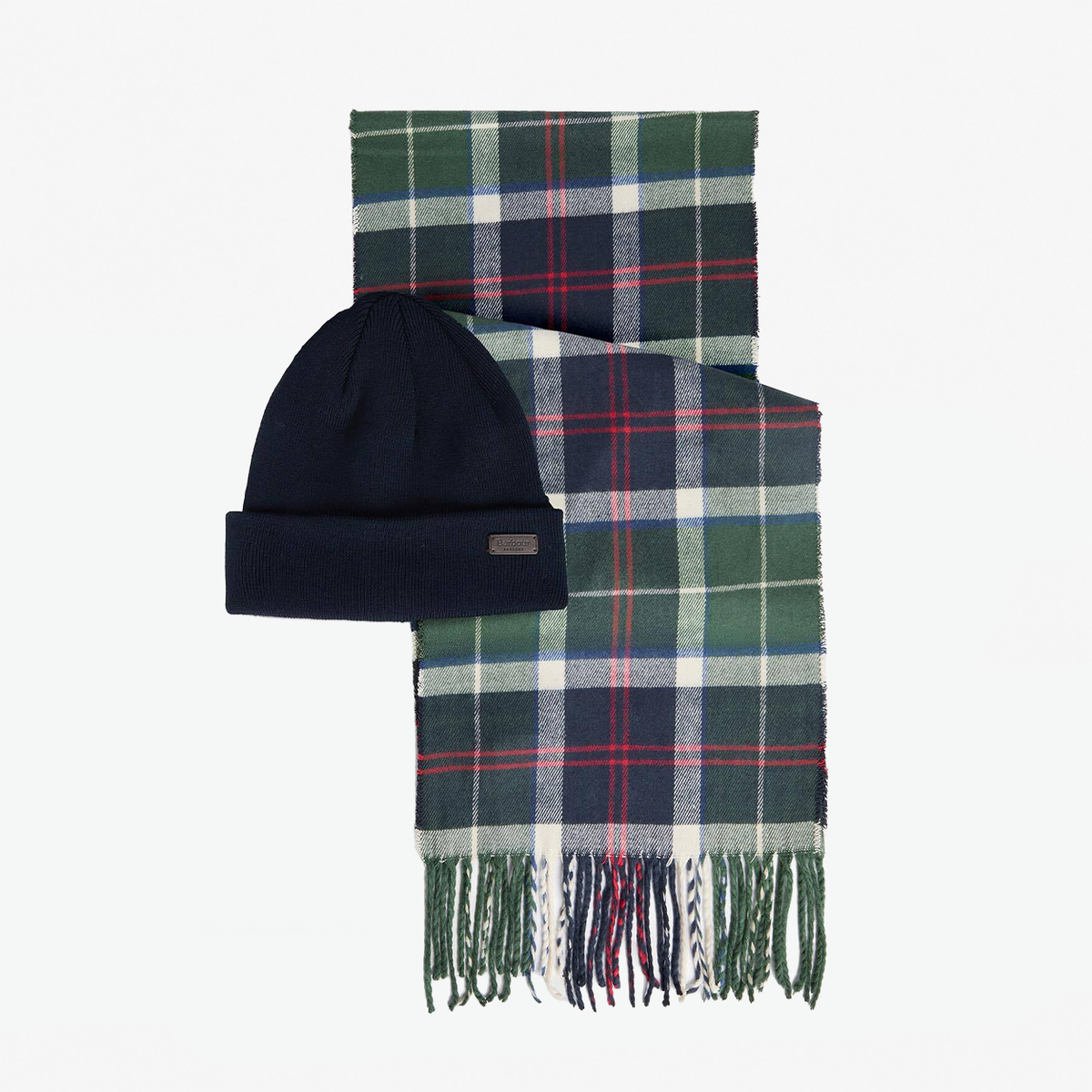 Barbour SWINTON BEANIE & GALINGALE SCARF GIFT SET Mens Beanie Evergreen