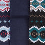 Barbour FAIR ISLE SOCK Mens Gift Box Blue Granite/Green Loch detail view showcasing intricate patterns and colors.