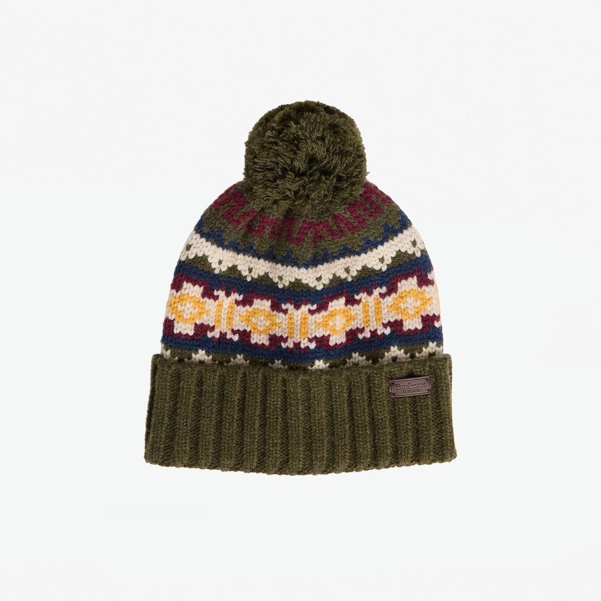 Barbour KANE KNITTED BEANIE & GLOVES GIFT SET Mens Beanie Dark Olive