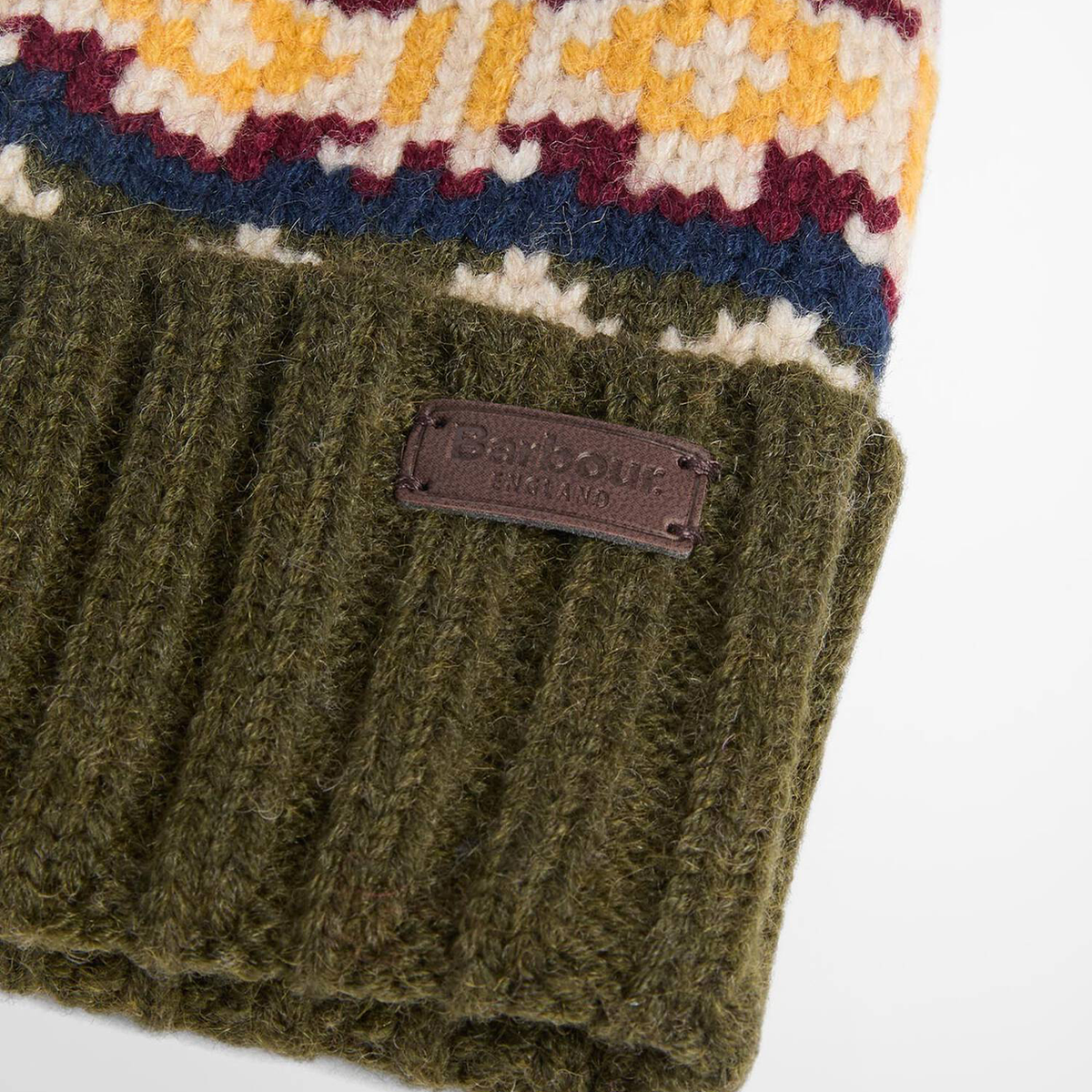 Barbour KANE KNITTED BEANIE & GLOVES GIFT SET Mens Beanie Dark Olive