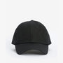 Barbour WAX Mens Sports Cap Black front view showcasing the sleek design and logo embroidery.
