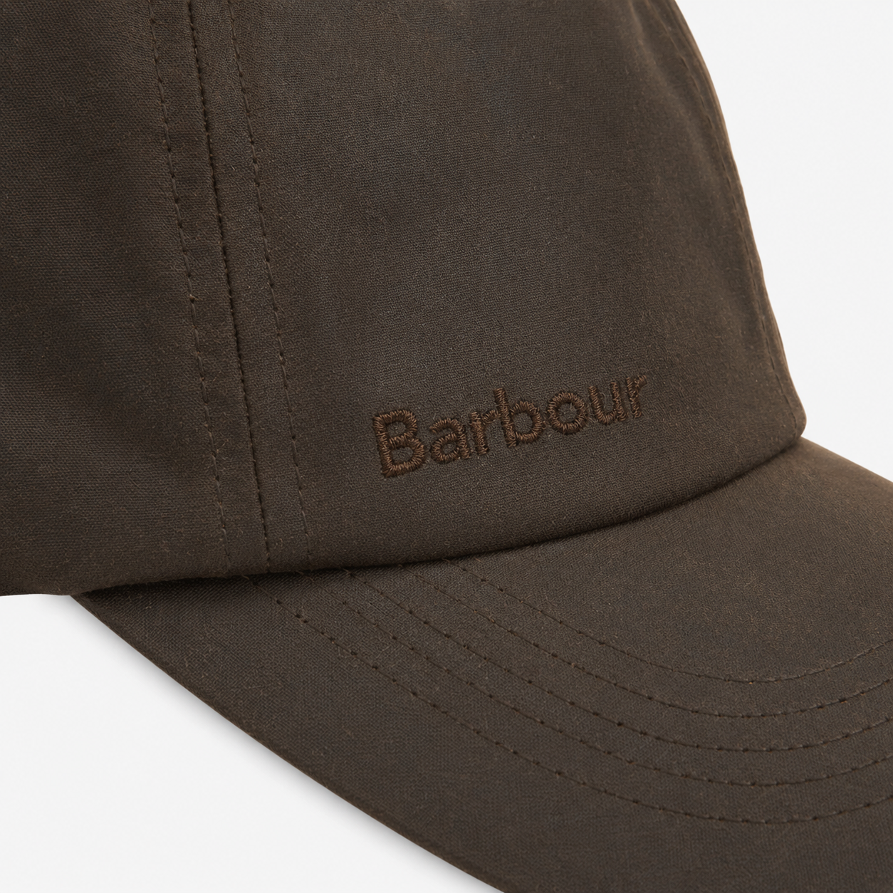 Barbour WAX Mens Baseball Cap Dark Brown