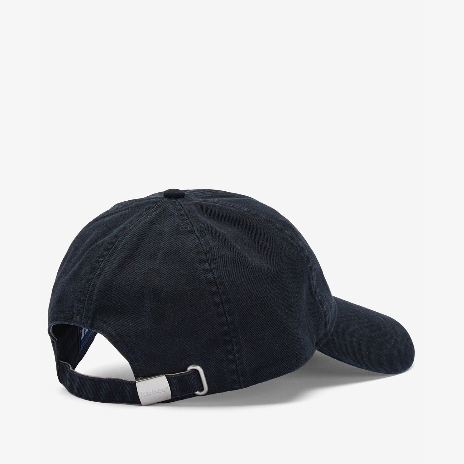 Barbour CASCADE Mens Sports Cap Black back view, adjustable strap, 100% cotton, lightweight baseball cap design.