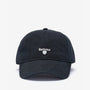 Barbour CASCADE Mens Sports Cap Black front view showcasing embroidered branding and adjustable back.