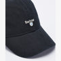 Barbour CASCADE Mens Sports Cap Black detail view featuring embroidered branding.