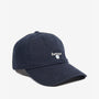 Barbour CASCADE Mens Sports Cap Navy side view showing adjustable back and embroidered branding.