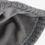 Detail view of Barbour CARLTON Mens Beanie Grey showcasing soft fleece lining and wool-blend texture.