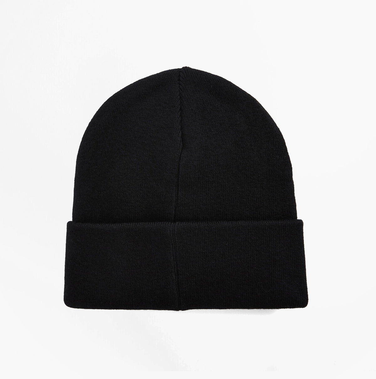 Barbour SENSOR LEGACY Mens Beanie Black/Shadow top view showing knit texture and fold design