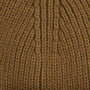 Barbour FLEX Mens Beanie Military Olive detail view showing ribbed texture and stitching.