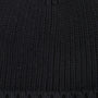 Barbour CHESTER Mens Beanie Black detail view showing rib-knit design and turnup hem.