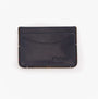 Barbour CHATTON LEATHER Mens Card Holder Navy/Classic front view showing a sleek leather design.