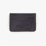 Barbour CHATTON LEATHER Mens Card Holder Navy/Classic front view showcasing sleek leather design with card slots.