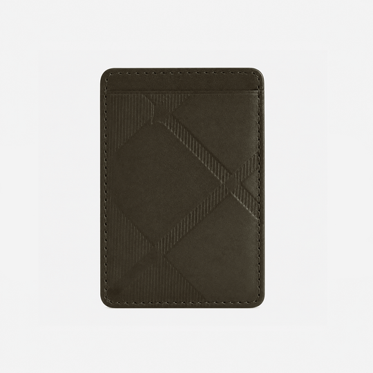 Barbour BRUNTON LEATHER Mens Card Holder Dark Olive