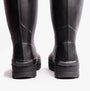 Barbour TEMPEST Mens Wellington Boots Black back view showcasing the rubber material and mid-calf height.