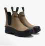 Barbour NIMBUS Mens Chelsea Wellies Militry Brown/Black side view showcasing waterproof design and comfort features.