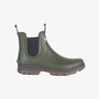 Barbour NIMBUS Mens Wellington Boots Olive side view showcasing rubber upper and elasticated side panel.