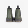 Barbour NIMBUS Mens Wellington Boots Olive rear view showing ankle height design and rubber material.