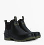 Barbour RIDGE Mens Wellies Black side view showing rubber upper and ankle-height design.