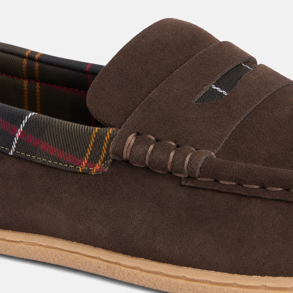 Barbour ALBERT Mens Moccasins Brown Suede