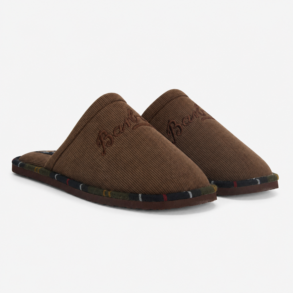 Barbour EVERLEE Mens Mules Dark Brown
