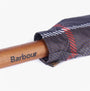 Barbour TARTAN FULL LENGTH Classic Umbrella detail view showing the handle and canopy fabric patterns.