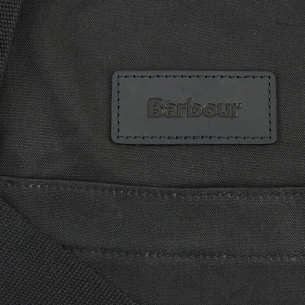 Barbour EXPLORER WAX Unisex Adults Duffle Bag Black interior label detail view