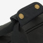 Barbour EXPLORER WAX Unisex Adults Duffle Bag Black detail view of webbed grab handle and zipper.