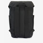 Barbour ESSENTIAL WAX BACKPACK Unisex Adults Backpack Black back view showcasing straps and outer pockets.