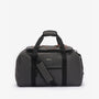 Barbour ARWIN CANVAS Unisex Adults Duffle Bag Charcoal/Ginger front view with large zip opening and twin webbed handles.