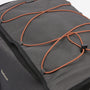 Barbour ARWIN CANVAS Unisex Adults Duffle Bag Charcoal/Ginger detail view showing zip and webbed design