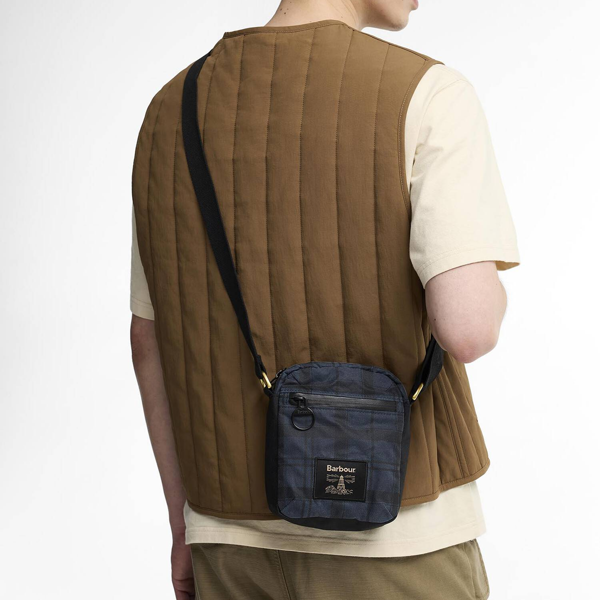 Barbour FIELD WAX CROSSBODY Unisex Adults Crossbody Bag Navy Tartan