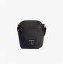 Barbour FIELD WAX Mens Crossbody Bag Olive/Black front view with zip closure and adjustable strap.
