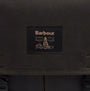 Barbour FIELD WAX Unisex Adults Messenger Bag Olive logo detail view on bag