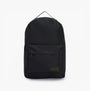 Barbour KNOCKHILL ESSENTIAL BACKPACK Unisex Adults Backpack Black front view with zip closure and molded badge.