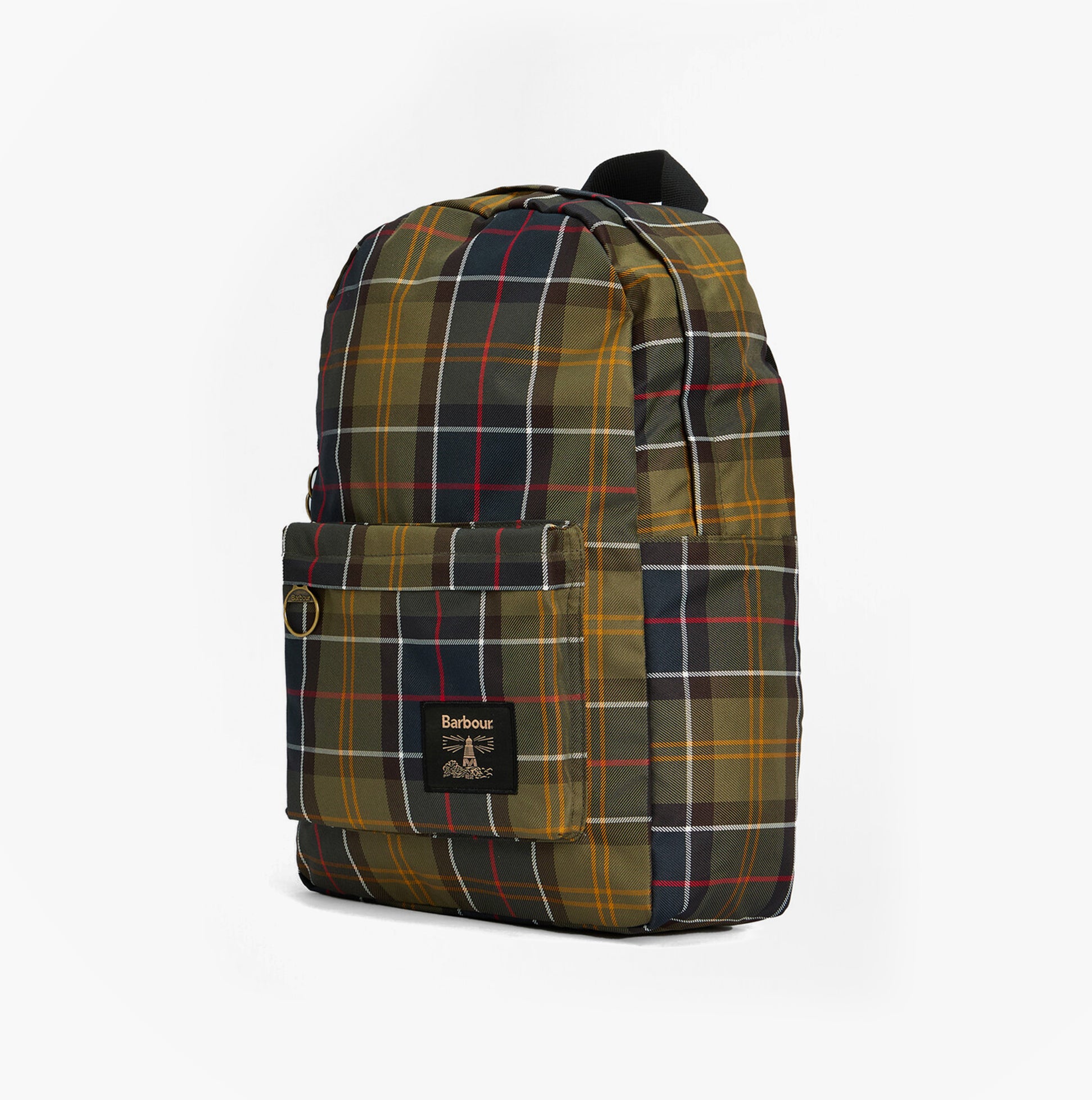 Barbour TORRIDON TARTAN Backpack Mens Backpack/Rucksack Classic Tartan side view showcasing tartan pattern and pocket detail.