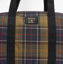 Barbour TORRIDON TARTAN Carry All Bag Classic Tartan detail view of tartan pattern and logo
