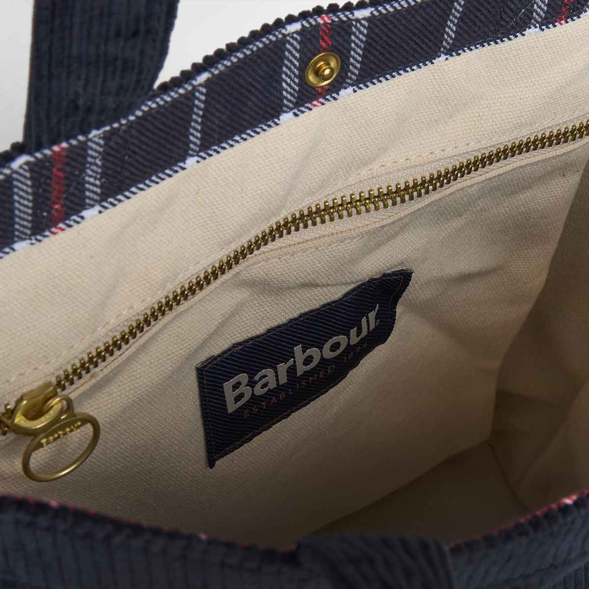 Barbour MINI CARRICK CORD TOTE Womens Tote Bag Navy