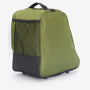 Barbour BOOT BAG Unisex Adults Boot Bag Green side view showing water resistant material with double straps and waterproof base.