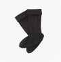 Barbour Fleece Wellington Unisex Socks Black front view, soft polyester material, perfect for outdoor wear.