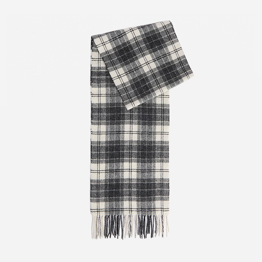 Barbour TARTAN LAMBSWOOL Unisex Adults Regular Monochrome Tartan