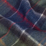 Barbour WOOL CASHMERE TARTAN Mens Winter Classic close-up detail view of fabric texture and pattern.