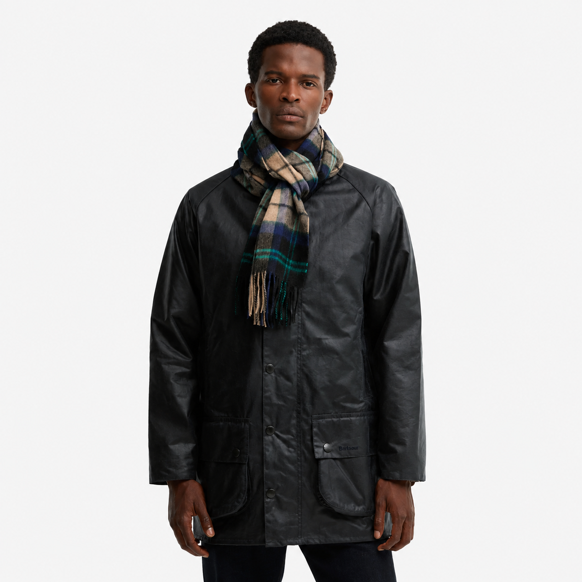 Barbour WOOL CASHMERE TARTAN Unisex Adults Regular Green Loch