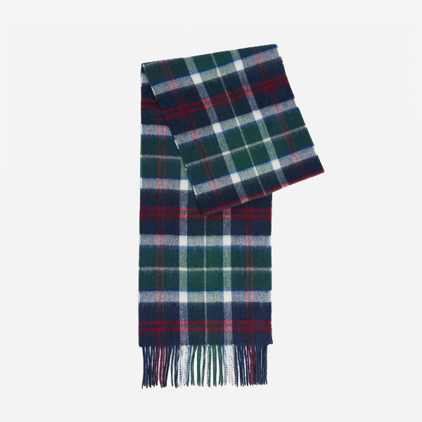 Barbour WOOL CASHMERE TARTAN Unisex Adults Regular Evergreen Tartan